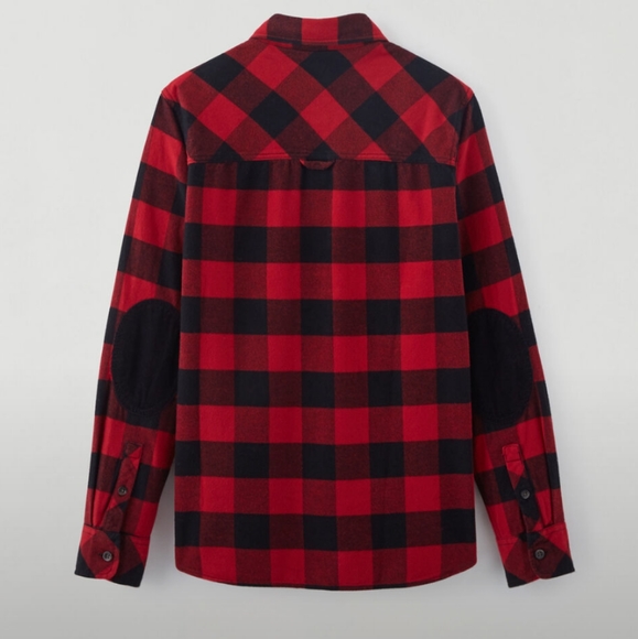 Roots Park Plaid Shirt Red Black - Picture 4 of 11